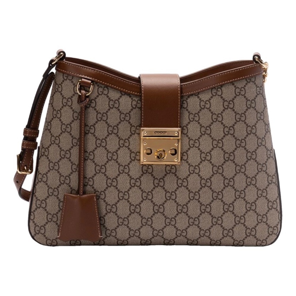 GUCCI Padlock medium GG logo supreme shoulder bag